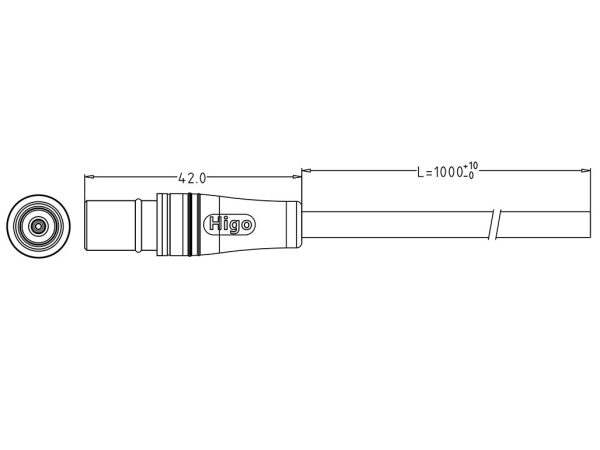 Male cable connector